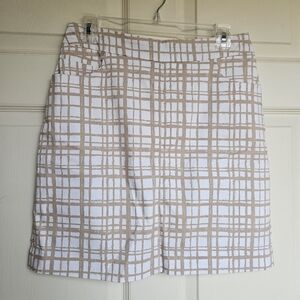 Beige and White Skort